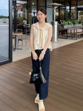「アイテム（ヘアゴム）」を使った、yukaさん（レディース・153cm）の夏コーディネート