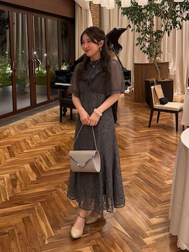 「アイテム（ヘアゴム）」を使った、yukaさん（レディース・153cm）の秋コーディネート