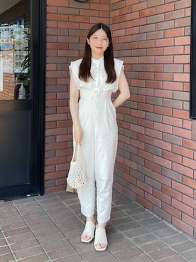 「つけ襟」｜yukaさん（レディース・153cm）の夏コーディネート