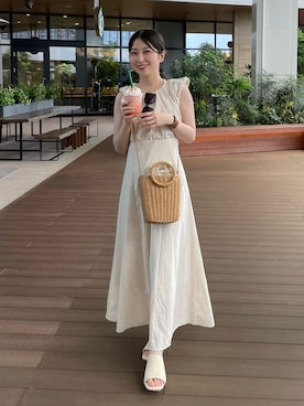 「アイテム（ワンピース/ドレス）」を使った、yukaさん（レディース・153cm・20代）の夏コーディネート