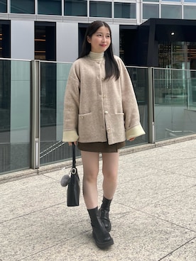「アイテム（カーディガン/ボレロ）」を使った、yukaさん（レディース・153cm・20代）の秋コーディネート