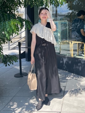 「アイテム（オールインワン・サロペット）」を使った、yukaさん（レディース・153cm）の夏コーディネート