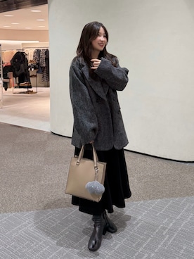 「アイテム（ブーツ）」を使った、yukaさん（レディース・153cm）の秋コーディネート