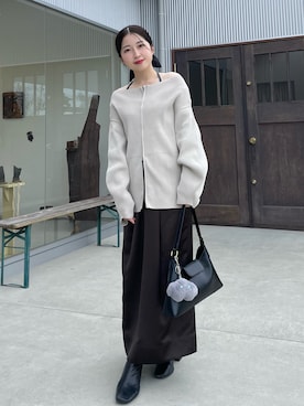 「アイテム（ハンドバッグ）」を使った、yukaさん（レディース・153cm・20代）の秋コーディネート