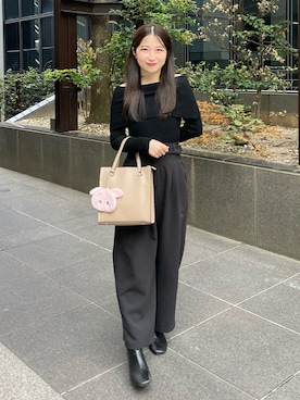 「アイテム（ブーツ）」を使った、yukaさん（レディース・153cm・20代）の秋コーディネート