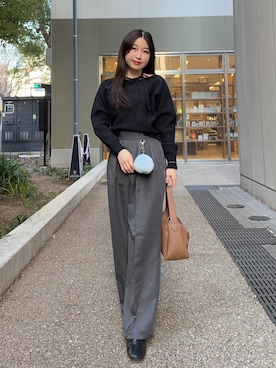 「JUNOAH（ジュノア）のアイテム」を使った、yukaさん（レディース・153cm）の冬コーディネート