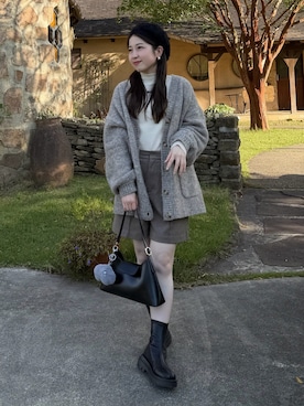 「アイテム（ハンドバッグ）」を使った、yukaさん（レディース・153cm・20代）の秋コーディネート