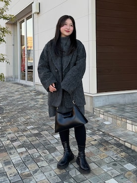 「solleim（ソルレム）のアイテム」を使った、yukaさん（レディース・153cm）の冬コーディネート