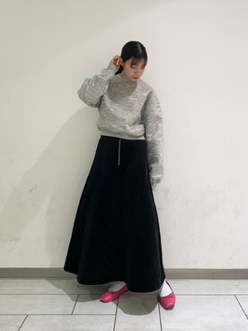 「kbf_ootd」｜「アイテム（スウェット）」を使った、nonoさん（レディース・156cm）の冬コーディネート