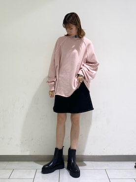 「Lee（リー）のアイテム（デニムスカート）」を使った、nonoさん（レディース・156cm）の秋コーディネート