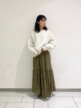 「kbf_ootd」｜「アイテム（スウェット）」を使った、nonoさん（レディース・156cm）の冬コーディネート