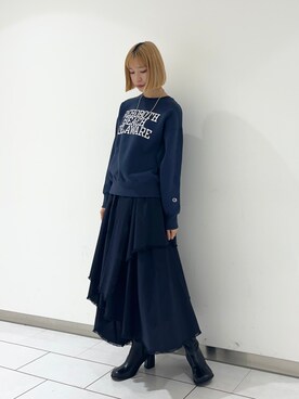 「KBF（ケイビーエフ）のアイテム（シューズ）」を使った、nonoさん（レディース・156cm）の冬コーディネート