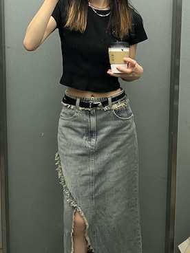 「UNIQLO（ユニクロ）のアイテム（Tシャツ/カットソー）」を使った、pomponpainさん（レディース・161cm）の秋コーディネート