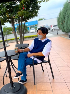 「no brand（ノーブランド）のアイテム（その他アウター）」を使った、onipさん（メンズ・175cm）の秋コーディネート