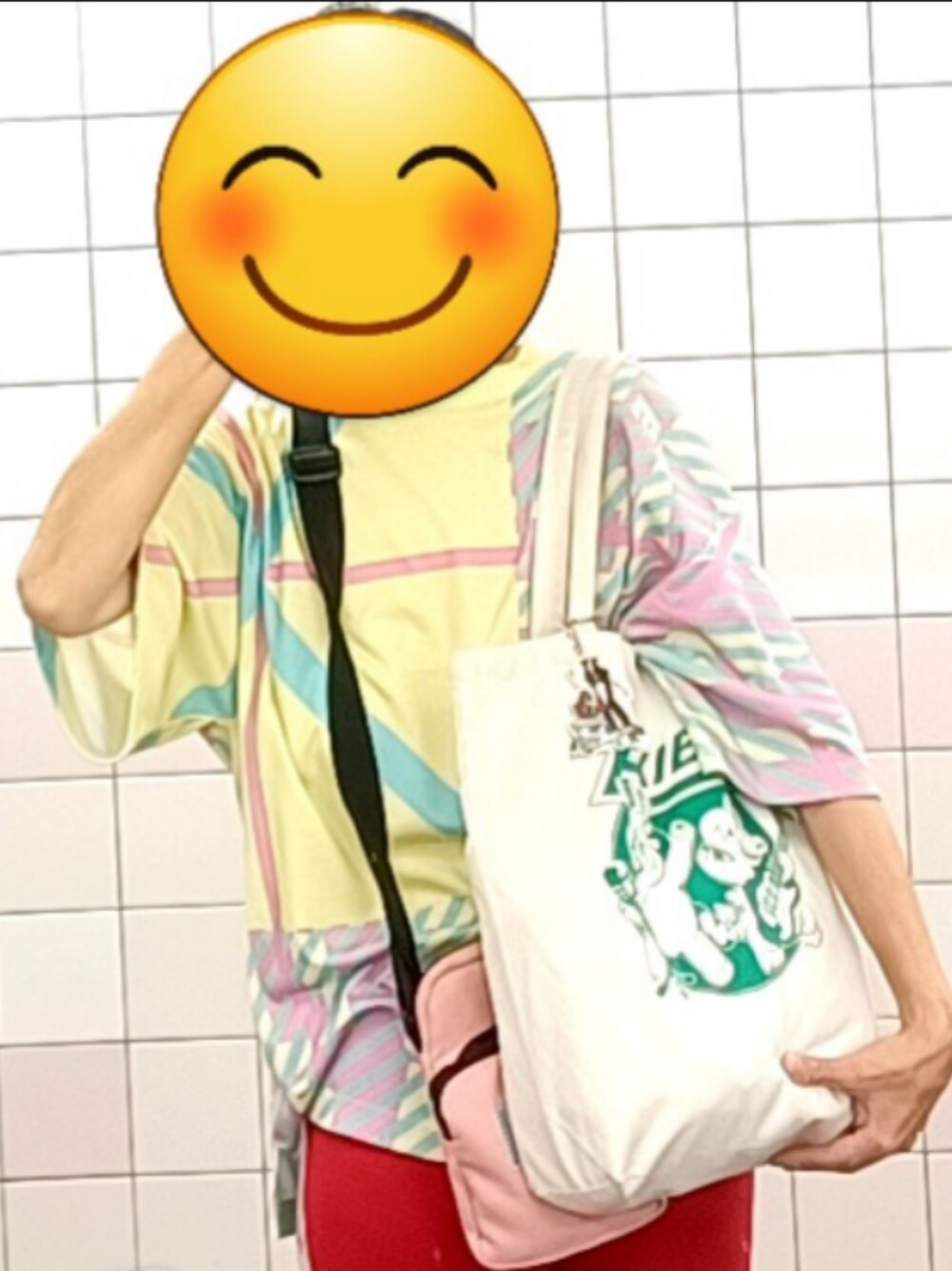 「EXIEEETシャツ着まわしチャレンジ、EXIEEE、EXIT」｜「EXIEEEの総柄チェック5分袖ワイドTシャツ（Tシャツ/カットソー、その他）」を使った、🐊こゆい🦄さん（レディース・160cm）の夏コーディネートの1枚目の写真