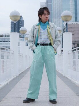 「PLAYBOY（プレイボーイ）のアイテム（ジャケット/アウター）」を使った、ChanFung さん（メンズ・173cm）の秋コーディネート