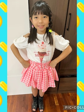 「アイスクリーム」｜saraさん（キッズ・124cm）の夏コーディネート