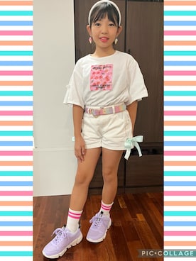 「JENNIコーデ」｜saraさん（キッズ・130cm）の夏コーディネート