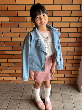 「ZOZOKIDSDAY」｜「アイテム（ジャケット/アウター）」を使った、saraさん（キッズ・124cm）の春コーディネート