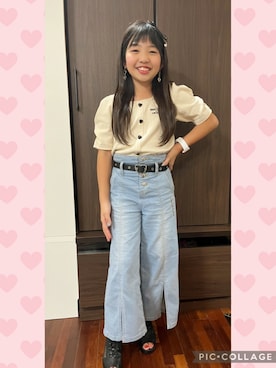「JENNIコーデ」｜saraさん（キッズ・127cm）の春コーディネート