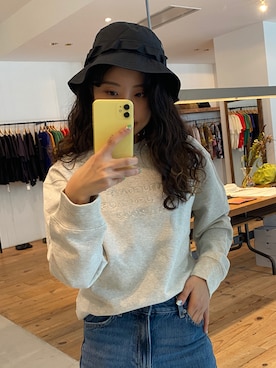 「Saturdays NYC（サタデーズ ニューヨークシティ ）のアイテム（帽子）」を使った、yuiさん（レディース・163cm）の冬コーディネート
