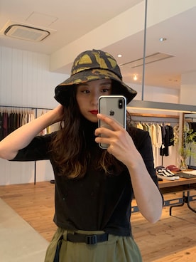 「Saturdays NYC（サタデーズ ニューヨークシティ ）のアイテム（帽子）」を使った、yuiさん（レディース・163cm）の秋コーディネート