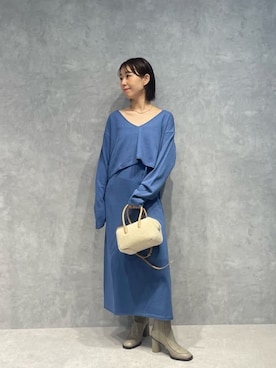 「アイテム（ワンピース/ドレス）」を使った、鈴ゆりかさん（レディース・157cm・30代）の秋コーディネート