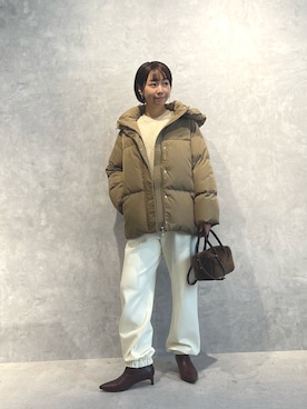 「アイテム（ジャケット/アウター）」を使った、鈴ゆりかさん（レディース・157cm）の冬コーディネート