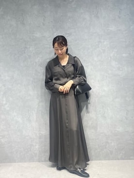 「NANO universe（ナノユニバース）のアイテム（スカート）」を使った、鈴ゆりかさん（レディース・157cm）の秋コーディネート