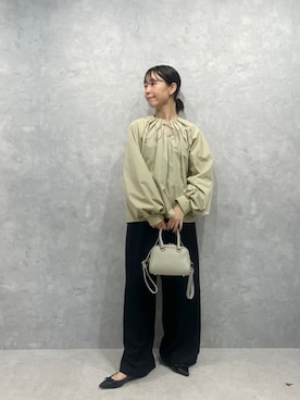 「NANO universe（ナノユニバース）のアイテム」を使った、鈴ゆりかさん（骨格ウェーブ・レディース・157cm）の冬コーディネート