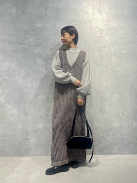 「アイテム（ワンピース/ドレス）」を使った、鈴ゆりかさん（レディース・157cm・30代）の秋コーディネート