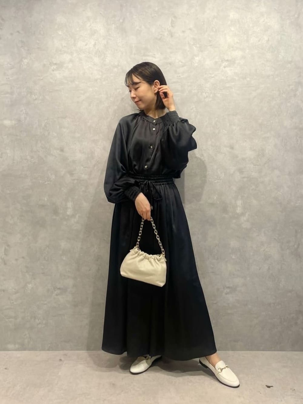 サテンギャザースカートパンツ（セットアップ可）を使った人気