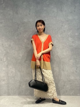 「アイテム（スカート）」を使った、鈴ゆりかさん（レディース・157cm・30代）の秋コーディネート
