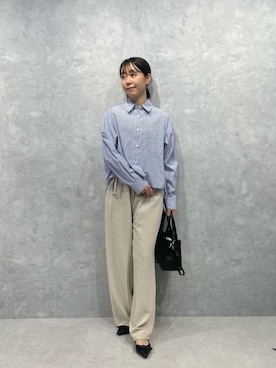 「NANO universe（ナノユニバース）のアイテム」を使った、鈴ゆりかさん（骨格ウェーブ・レディース・157cm）の冬コーディネート