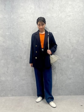 「NANO universe（ナノユニバース）のアイテム」を使った、鈴ゆりかさん（骨格ウェーブ・レディース・157cm）の冬コーディネート