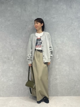 「NANO universe（ナノユニバース）のアイテム（Tシャツ/カットソー）」を使った、鈴ゆりかさん（レディース・157cm）の秋コーディネート