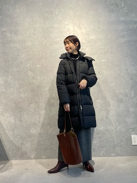 「アイテム（ジャケット/アウター）」を使った、鈴ゆりかさん（レディース・157cm）の冬コーディネート