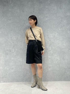 「GOOD ROCK SPEED（グッドロックスピード）のアイテム」を使った、鈴ゆりかさん（レディース・157cm）の冬コーディネート