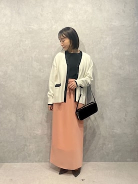 「NANO universe（ナノユニバース）のアイテム」を使った、鈴ゆりかさん（骨格ウェーブ・レディース・157cm）の冬コーディネート