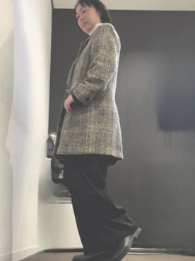 「アイテム（ピーコート）」を使った、　enonさん（レディース・157cm）の秋コーディネート