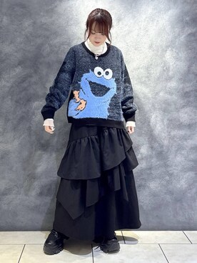 「PAGEBOY（ページボーイ）のアイテム（スカート）」を使った、mizukiさん（レディース・157cm）の冬コーディネート