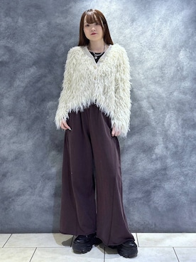 「PAGEBOY（ページボーイ）のサイドタックルーズウラケパンツ/イージーパンツ【4color・2size】（スウェットパンツ）」を使った、mizukiさん（レディース・157cm）の秋コーディネート