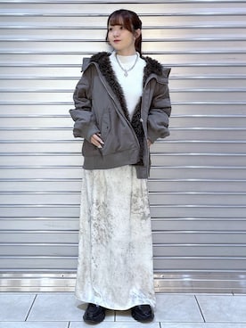 「PAGEBOY（ページボーイ）のアイテム（ジャケット/アウター）」を使った、mizukiさん（レディース・157cm）の冬コーディネート