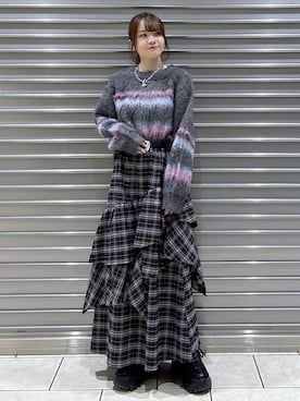 「アイテム（ネックレス）」を使った、mizukiさん（レディース・157cm・20代）の冬コーディネート