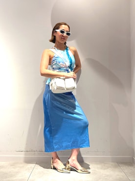 「リゾートスタイル」｜Desigual長島 STAFFさん（レディース・155cm）の夏コーディネート