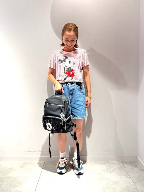 tシャツ ミッキーマウス ストライプTシャツ レディース Desigual tシャツ ミッキーマウス ストライプTシャツ レディース