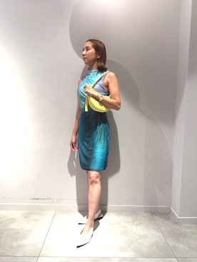 「Desigual（デシグアル）のアイテム（ワンピース/ドレス）」を使った、Desigual 長島 STAFFさん（レディース・155cm）の夏コーディネート