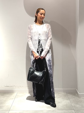 「ロングシャツ」｜Desigual長島 STAFFさん（レディース・155cm）の秋コーディネート