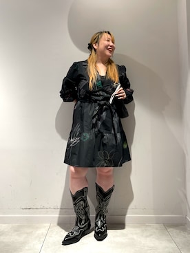 「Desigual（デシグアル）のアイテム」を使った、Desigual長島 STAFFさん（レディース・153cm）の夏コーディネート