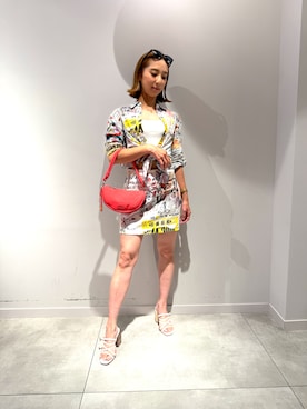 「Desigual（デシグアル）のアイテム（バッグ）」を使った、Desigual 長島 STAFFさん（レディース・155cm）の夏コーディネート
